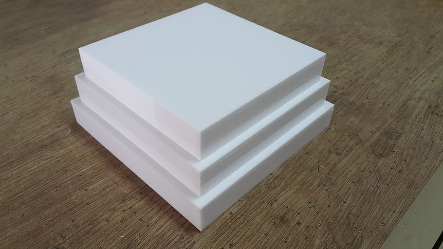 acrylic, white, stepped, white color, paper, table, indoors HD wallpaper