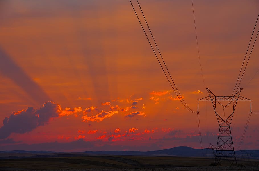 day, sunset, solar, cloud, red, direct, konya, turkey, desert HD wallpaper