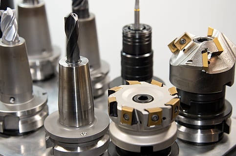 assorted-types of drill bits on grey surface, Milling Machine HD wallpaper