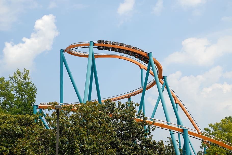 Roller Coaster, Ride, Fun, Amusement, park, entertainment, thrill HD wallpaper