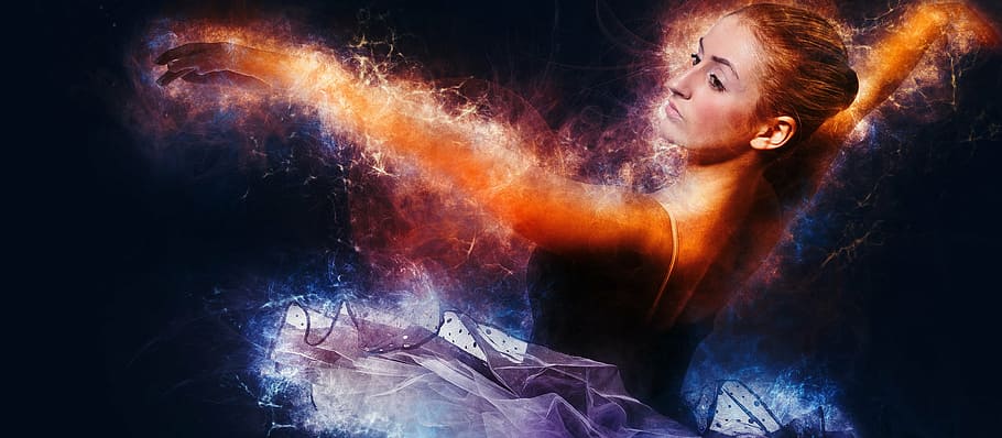 woman doing ballet dance edited photo, ballerina, elegance HD wallpaper