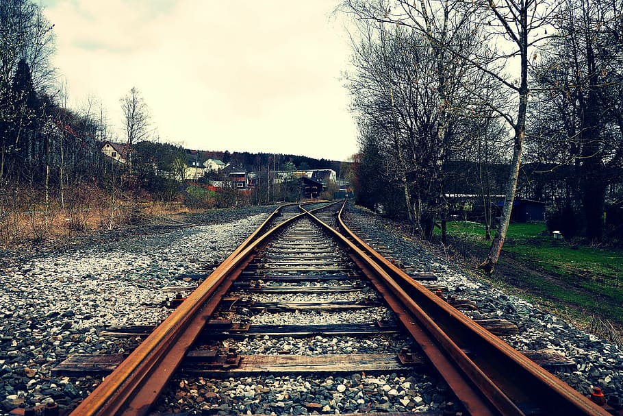 track, seemed, train, railroad track, railway, railroad tracks, HD wallpaper