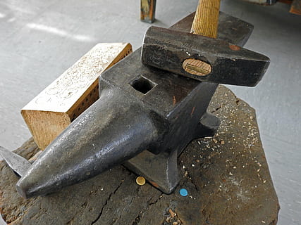 hammer, anvil, tool, metal, craft, forge, work, industry, work tool HD wallpaper