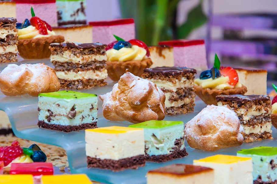 eating, cake, sweets, cakes, bun, cake with cream, muffins HD wallpaper