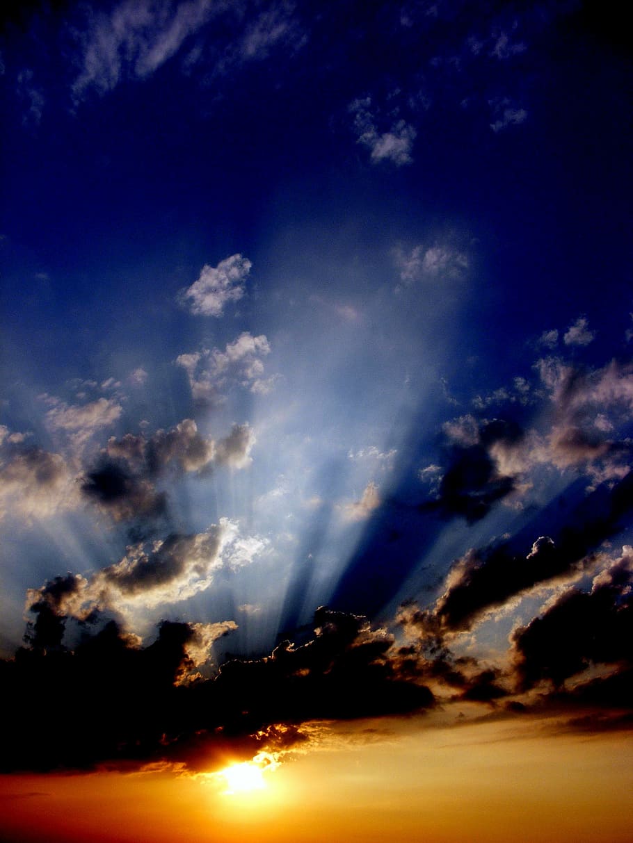 golden hour, sunset, cloud, fire, in the evening, cloud - sky HD wallpaper