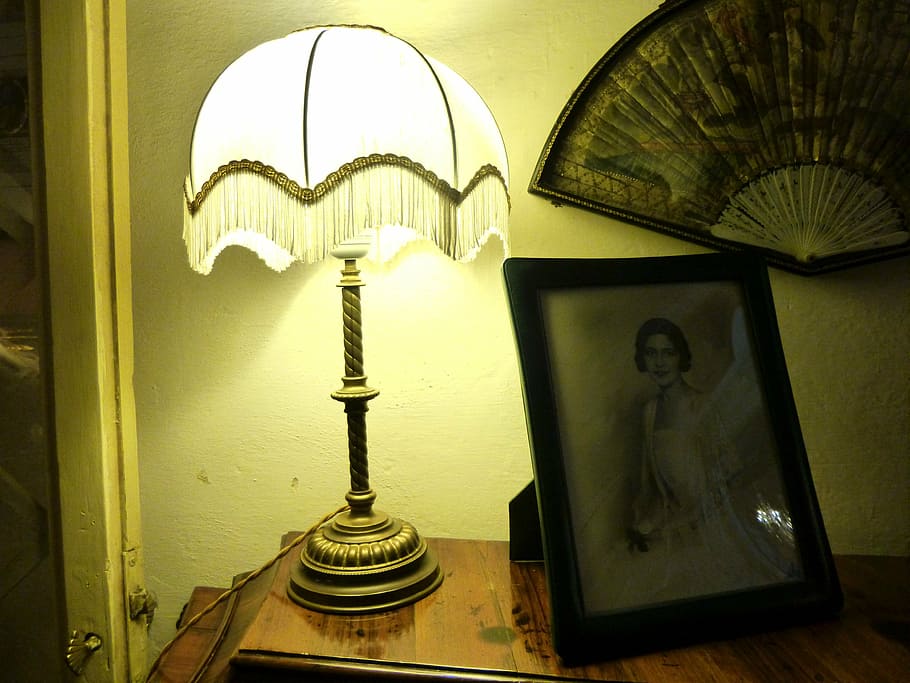 old fashioned, romantic, lamp, light, antique, interior decoration HD wallpaper