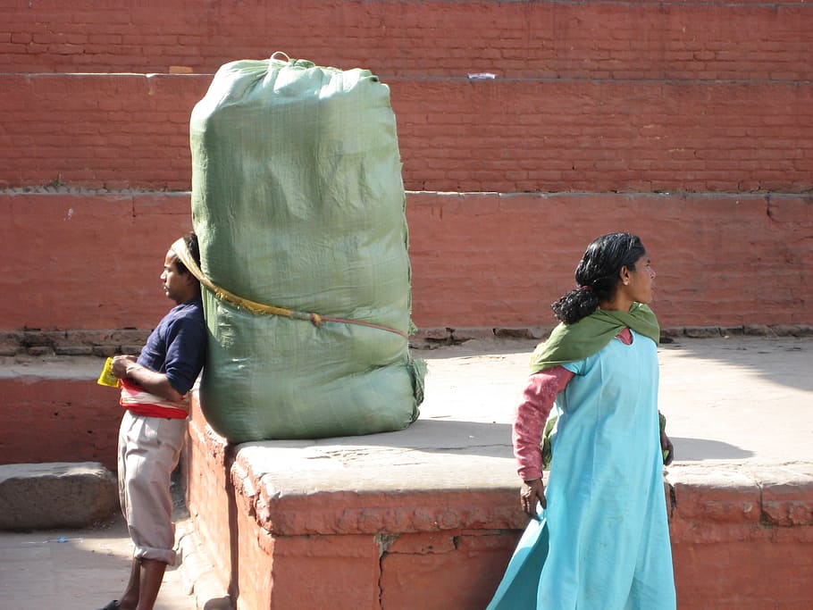 head support, bear, last, nepal, kathmandu, hard, weight, women HD wallpaper