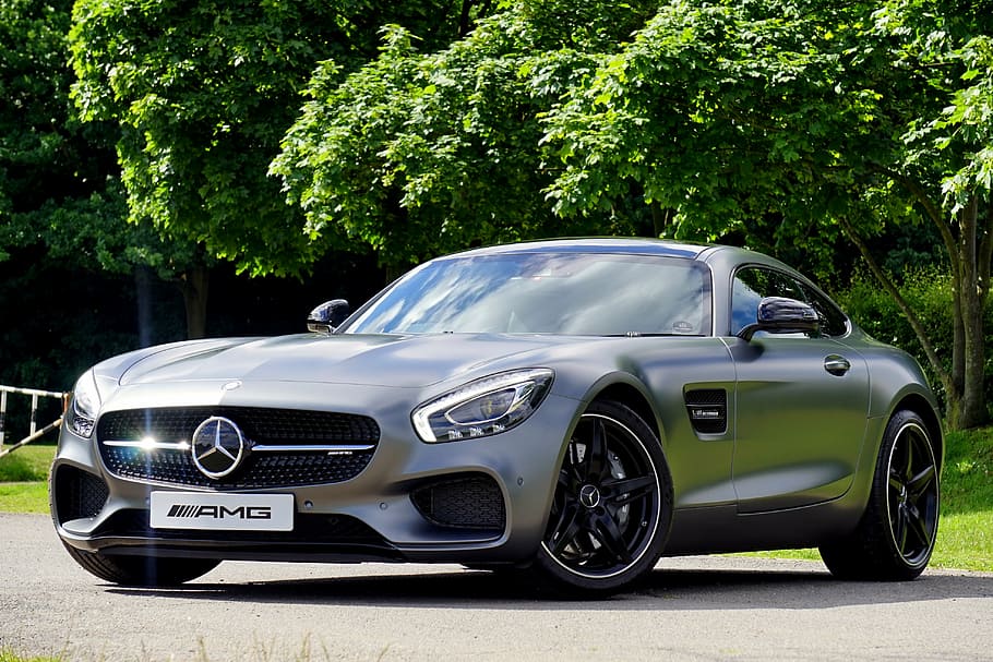 gray Mercedes-Benz coupe, car, amg gt, transport, auto, motor