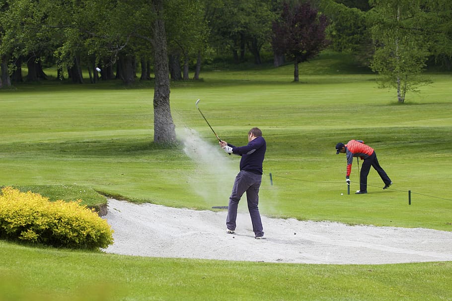 golf, grass, sand, course, golfing, game, club, golfer, play HD wallpaper