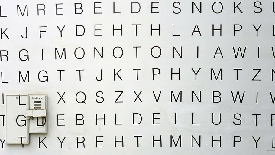 letters, wall, text, typography, graphic, black and white, communication HD wallpaper