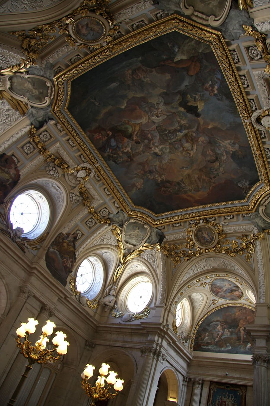 ceilings, murals, palace, construction, architecture, built structure HD wallpaper