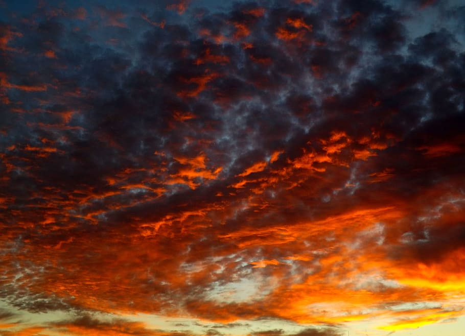 brown and black cloudy sky, sun, red, twilight, landscape, east HD wallpaper