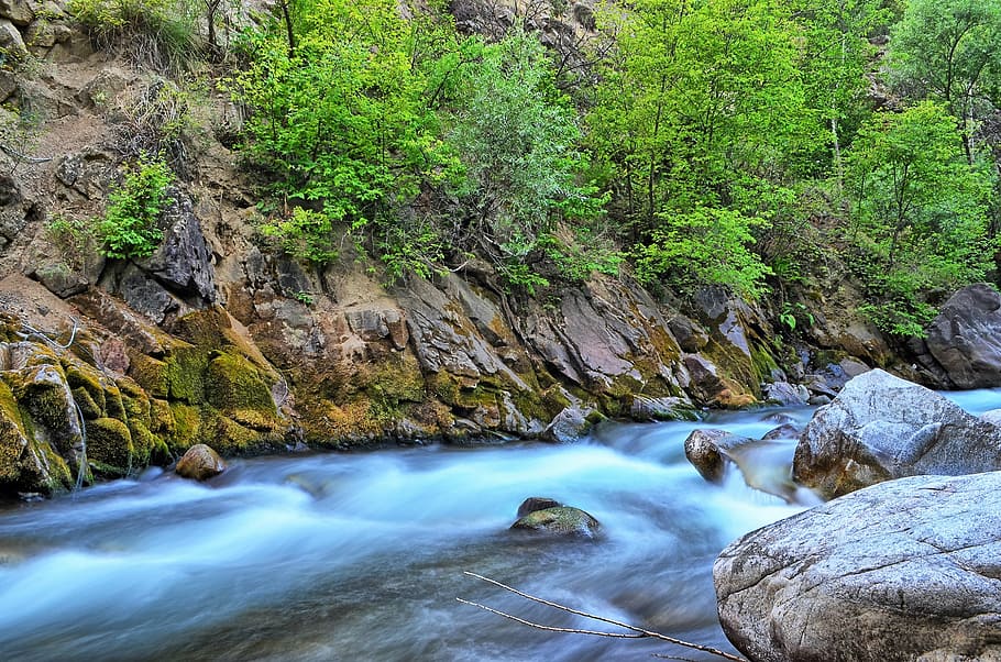 river, landscape, turkey, nature, green, open air, ispir, black sea HD wallpaper
