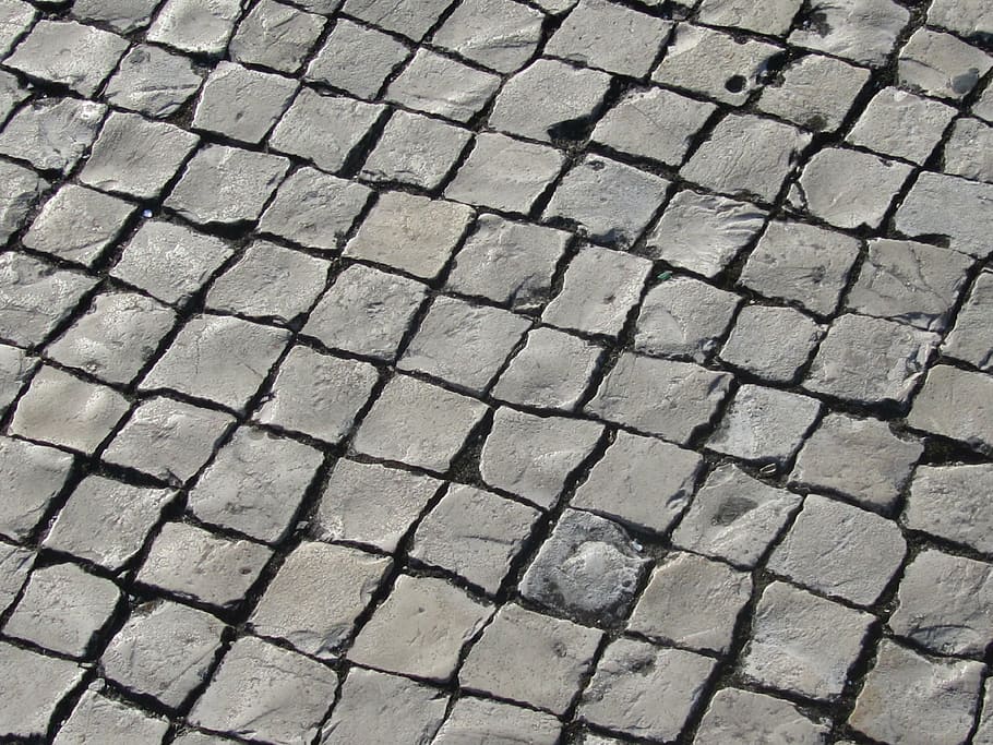cobbles, calcada, stone, pavement, background, portugal, full frame HD wallpaper