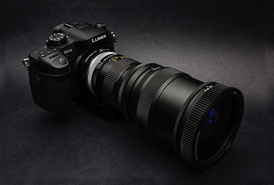 camera, lumix, lens, manual, shutter, aperture, iso, black technology HD wallpaper