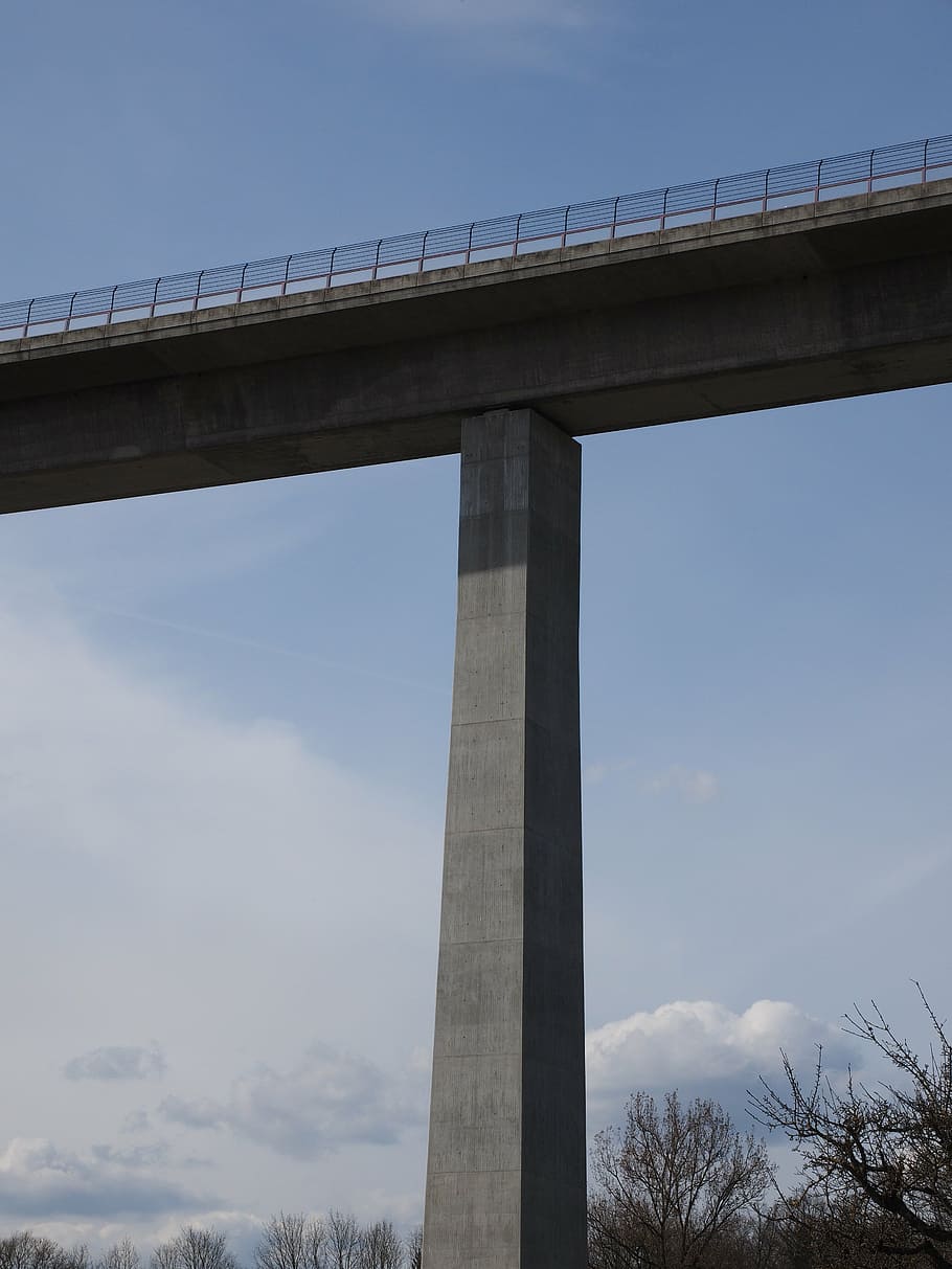 bridge, high, building, road, bridging, bridge piers, architecture HD wallpaper