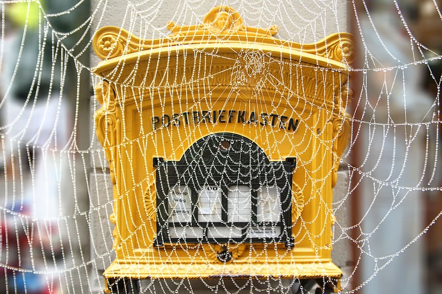 mailbox, postman, times, change, deutsche post net, cobweb HD wallpaper