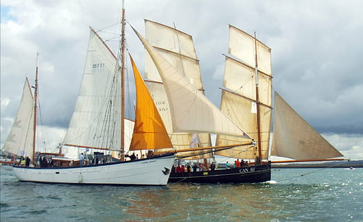 sailboat, former, brest, nautical vessel, transportation, mode of transportation HD wallpaper