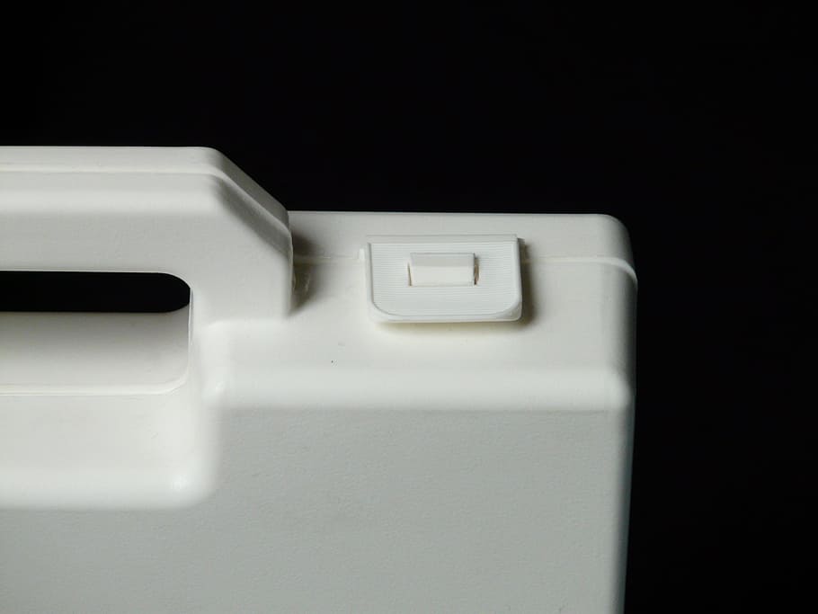 Luggage, White, Closed, Container, small, handle, henkel, closure HD wallpaper