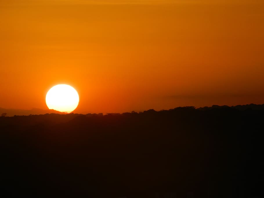 landscape, sol, eventide, orange sunset, horizon, beauty in nature HD wallpaper
