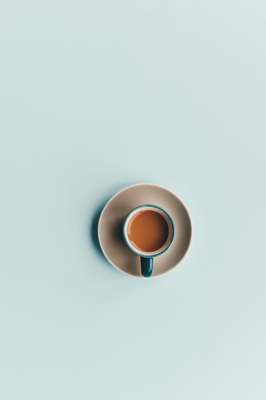 Plain, minimalistic coffee, brown, crema, cup, simplistic, white