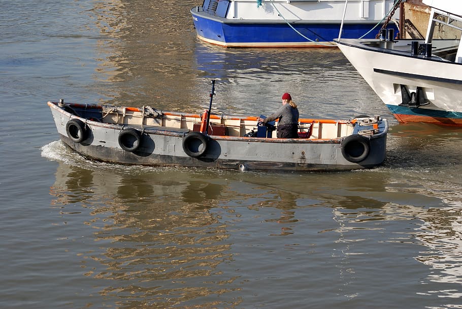 skiff, boatman, river, thames, london, nautical Vessel, water HD wallpaper