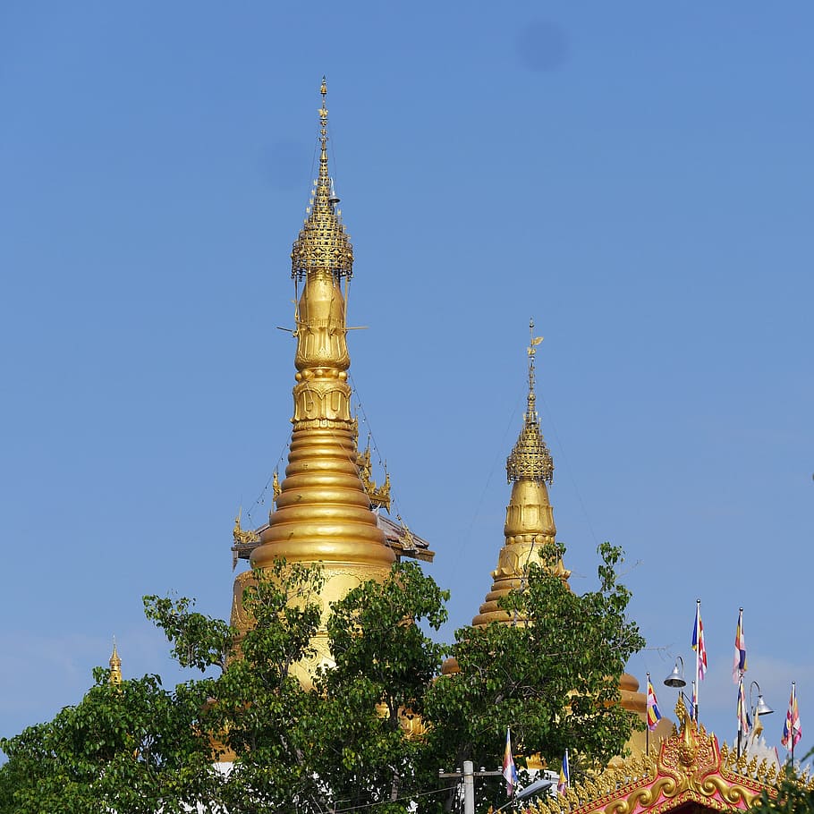 Stupa, Myanmar, Temple, Burma, Pagoda, religion, tree, ancient HD wallpaper