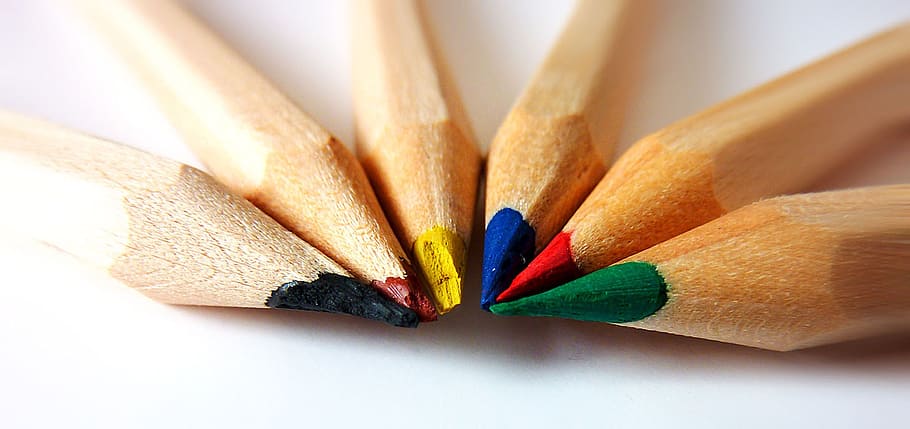 colored pencils, draw, colour pencils, colorful, crayons, pens, HD wallpaper