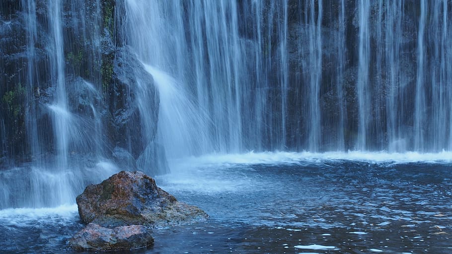 waterfalls during daytime, landscape, pond, scenics - nature HD wallpaper