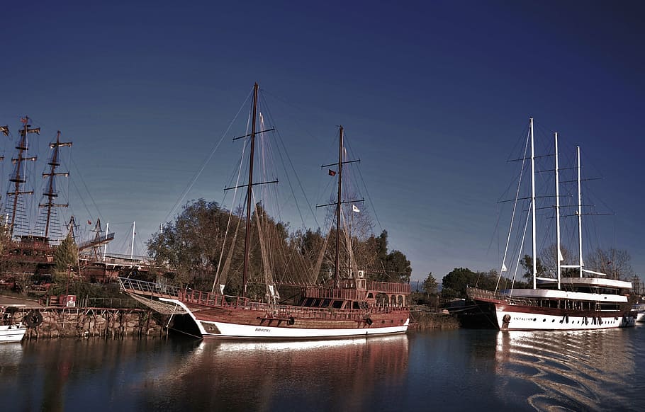 sailing, ship, vessel, boat, sea, sailboat, ocean, transport HD wallpaper