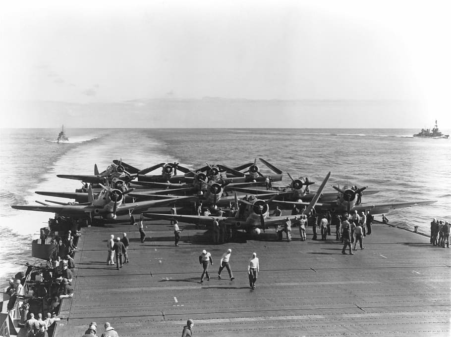 Devastators on the USS Enterprise in World War II, Battle of Midway, HD wallpaper