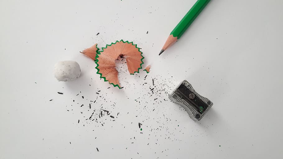 wood, pencil, rubber, school, color, conceptual, creativity, education HD wallpaper