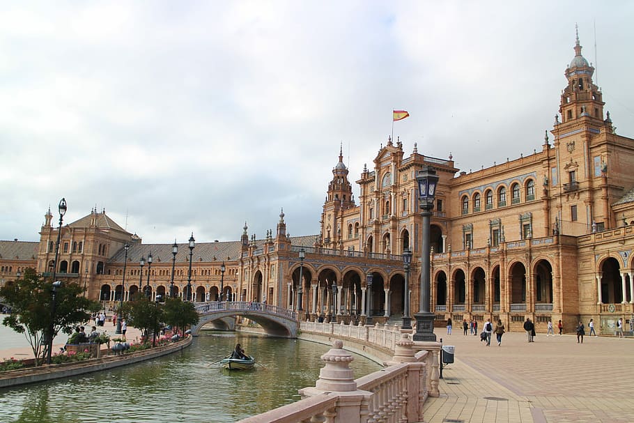 spain, architecture, square, built structure, building exterior HD wallpaper