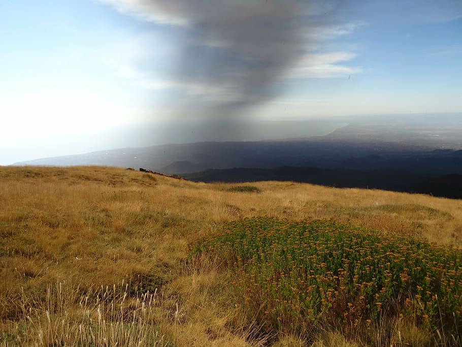 volcano, ash, cloud, eruption, volcanic eruption, volcanism HD wallpaper