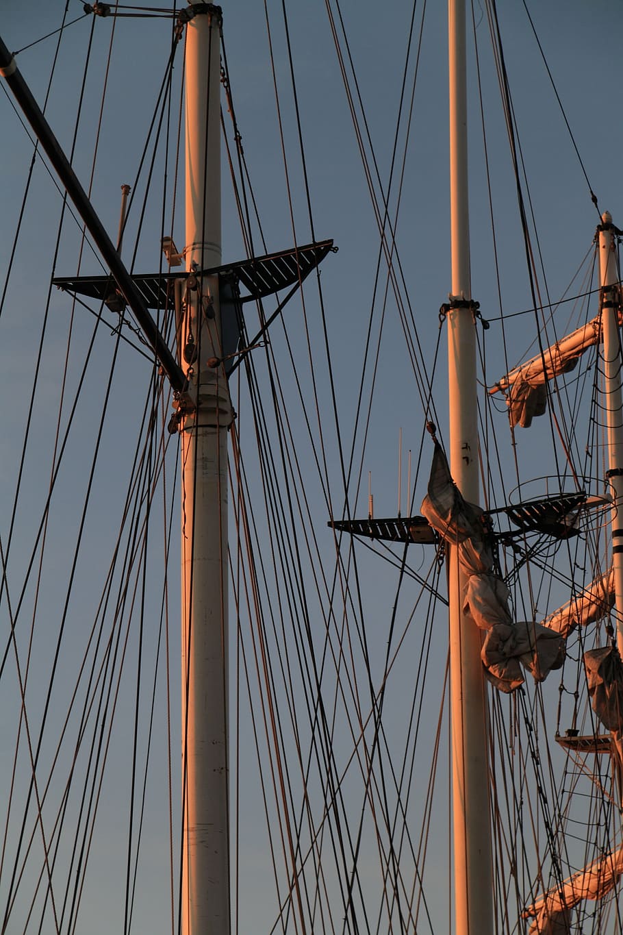 netherlands, harlingen, sunset, sail, mast, boat, rigging, nautical Vessel HD wallpaper