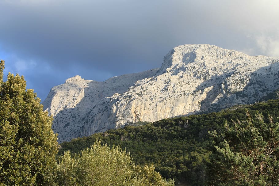 mountain, sardinia, landscape, plant, beauty in nature, tree HD wallpaper
