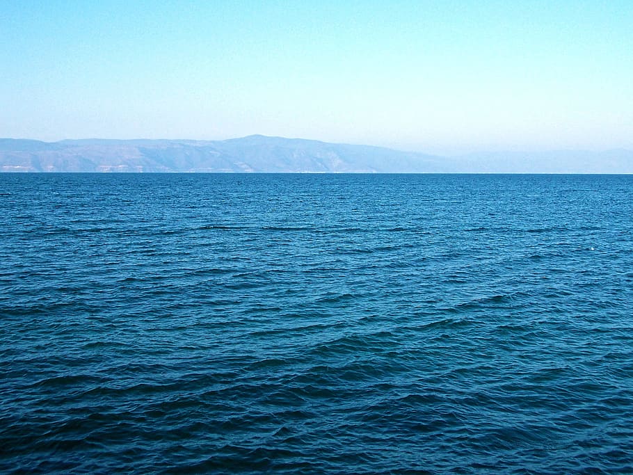 Marine, Blue, Waves, Landscape, Sky, water, beach, cloud, background HD wallpaper