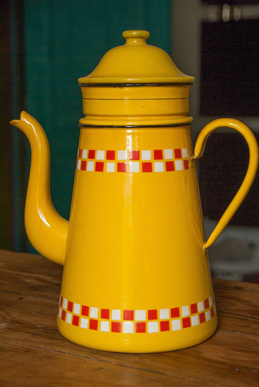 coffee maker, kitchen, flea market, yellow, still life, indoors HD wallpaper