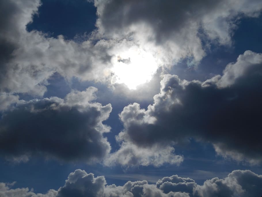 clouds, sky, sun, cloudy, cloudiness, cloud - sky, beauty in nature HD wallpaper