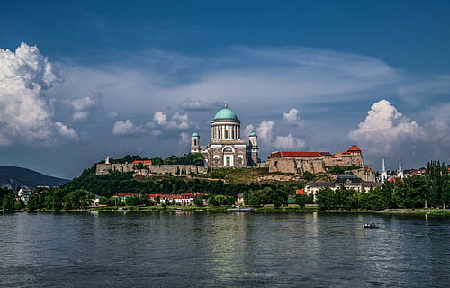 Esztergom, Basilica, Castle, Hdr, sky, downtown, city, hungarian HD wallpaper