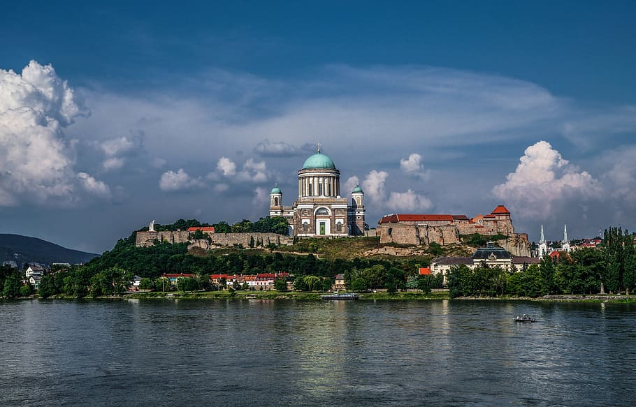 Esztergom, Basilica, Castle, Hdr, sky, downtown, city, hungarian HD wallpaper