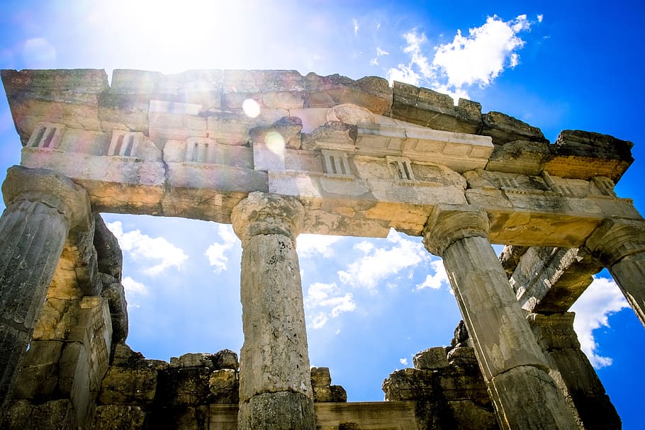 temple, ancient, ruins, messina, mausoleum, greece, history HD wallpaper