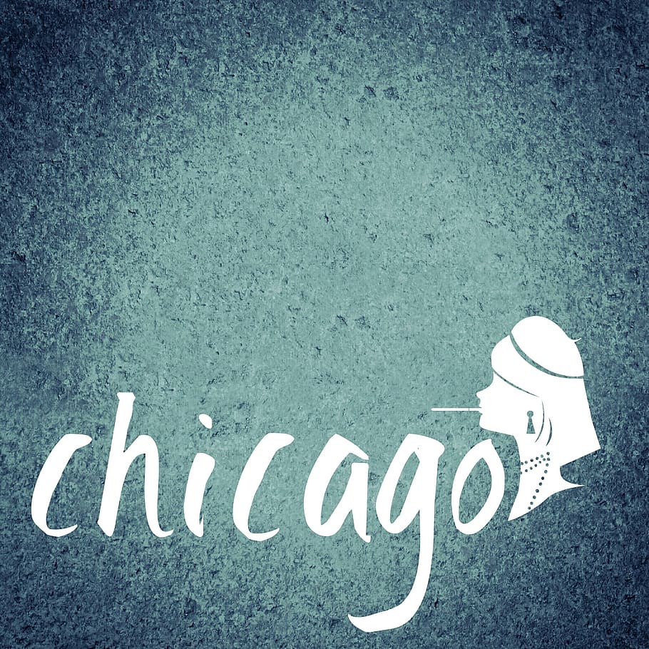 Chicago text on green background, cities, worldwide, western script HD wallpaper
