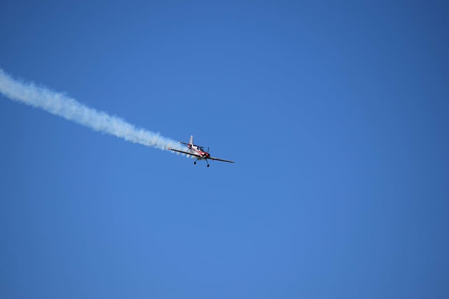 plane, airplane, acrobatic, stunt plane, evolution, sky, flight HD wallpaper