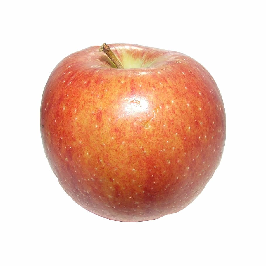 Apple, Red, Fruit, Sweet, food and drink, white background HD wallpaper
