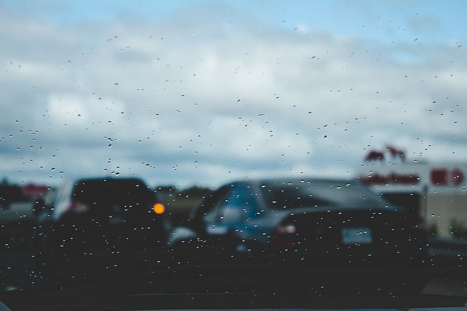 car, drive, glass, window, raindrops, wet, traffic, raining HD wallpaper