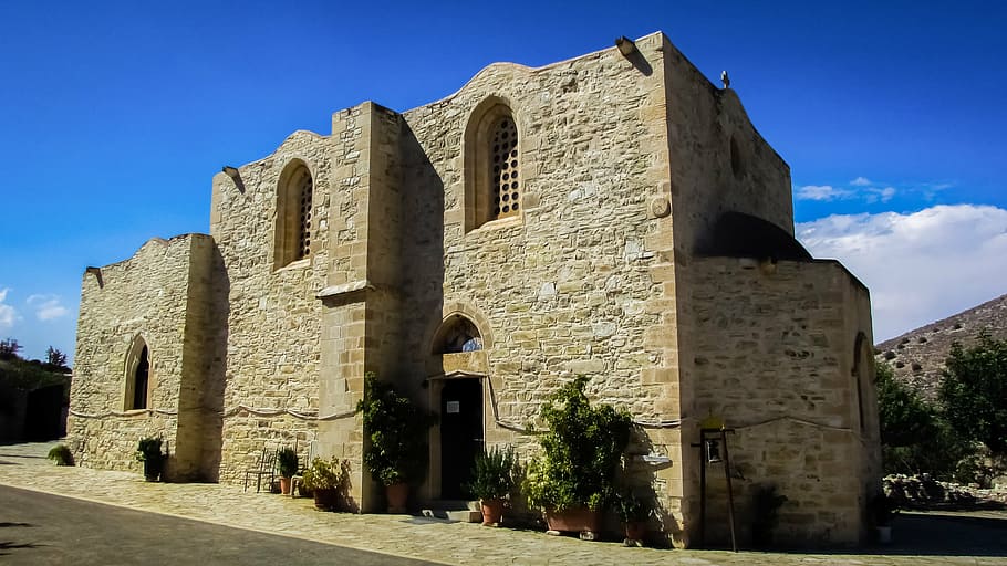 monastery, byzantine, medieval, church, architecture, 14th century, HD wallpaper