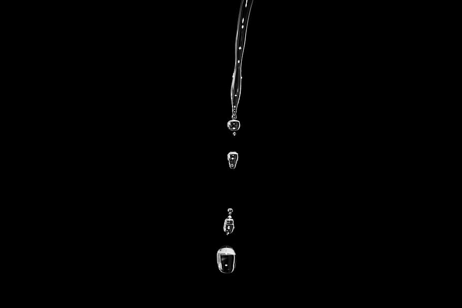 drop, water, black, white, no people, indoors, close-up, motion HD wallpaper