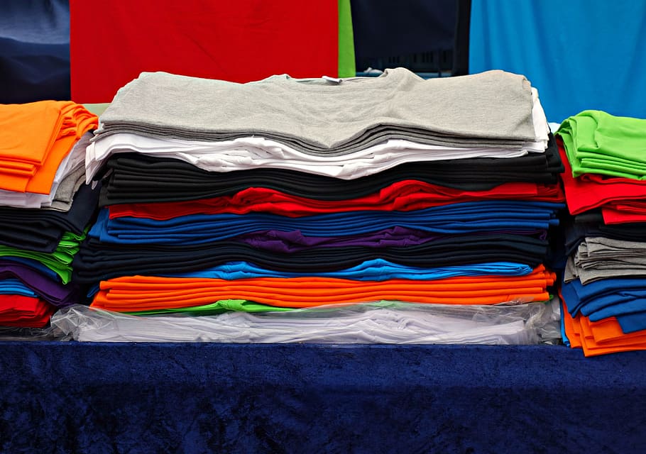 assorted shirt lot, shirts, t-shirt, tee, clothing, garment, fashion, HD wallpaper