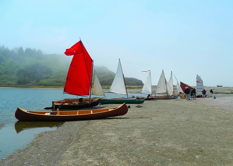 Boats, Lagoon, Beach, nautical vessel, water, outdoors, day HD wallpaper